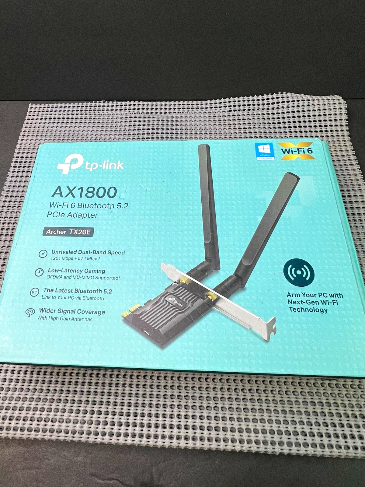 TP-LINK Archer TX20E AX1800 Wi-Fi 6 PCIe Adapter Bluetooth 5.2 1201Mbps