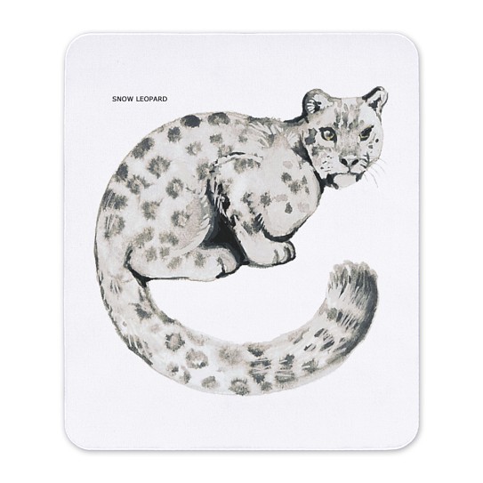 CafePress Snow Leopard Cat Mousepad  (801124085)