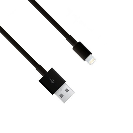 Black 3 feet Lightning USB Cable Charge Data Sync for iPhone iPad MFi Certified