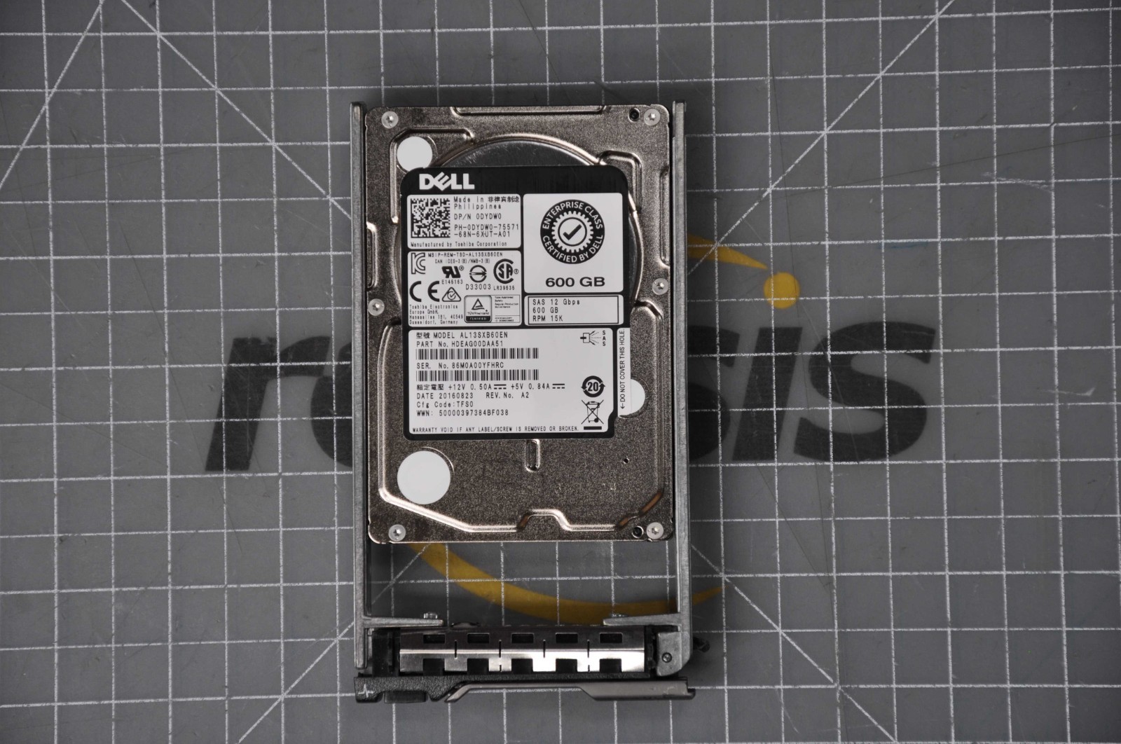 DYDW0 - DELL - 600GB 2.5 SAS 12GB/S 15K 128MB SERVER HARD DRIVE