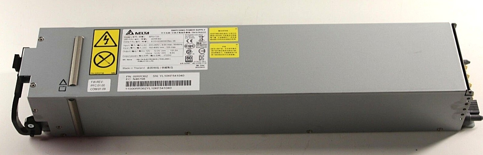 00RR362 BPS1720, ECD15020033-05, XU100147-14012  1722W IBM Power System E870 PSU