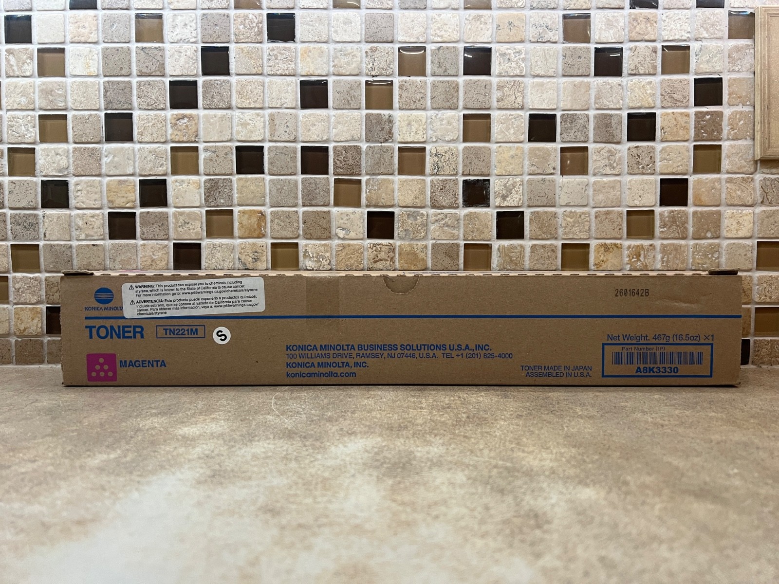 Genuine Konica Minolta TN221M A8K3330 Magenta Toner Cartridge Bizhub C227/287