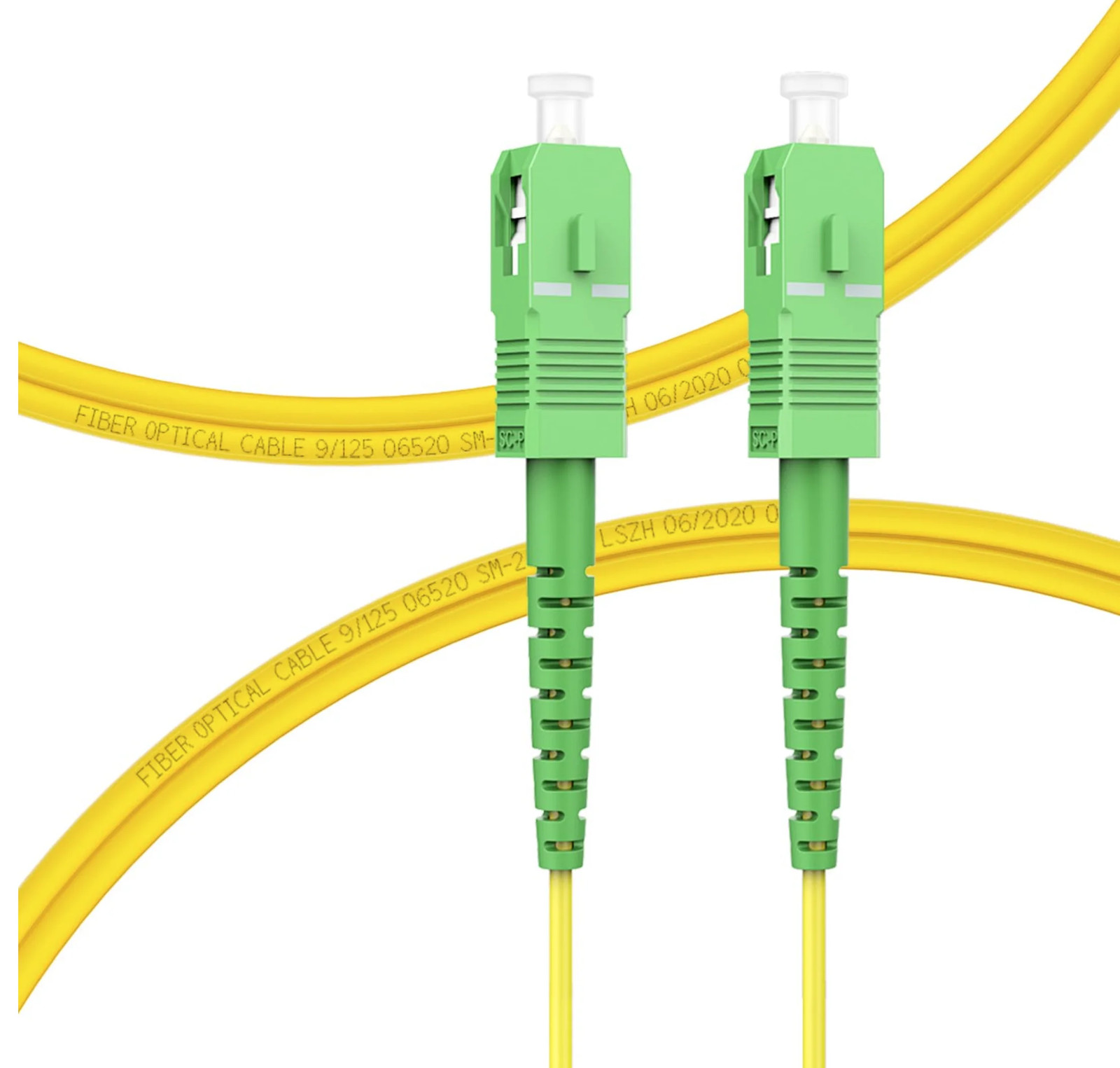 [2pcs] SC APC-SC APC Simplex OS2 9/125 Patch Cord LSZH 2.0mm FTTH 