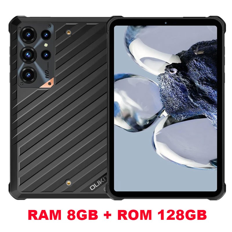 8" OUKITEL RT11 5G eSIM Rugged Tablet Android 16 NFC Phone Waterproof AI Camera