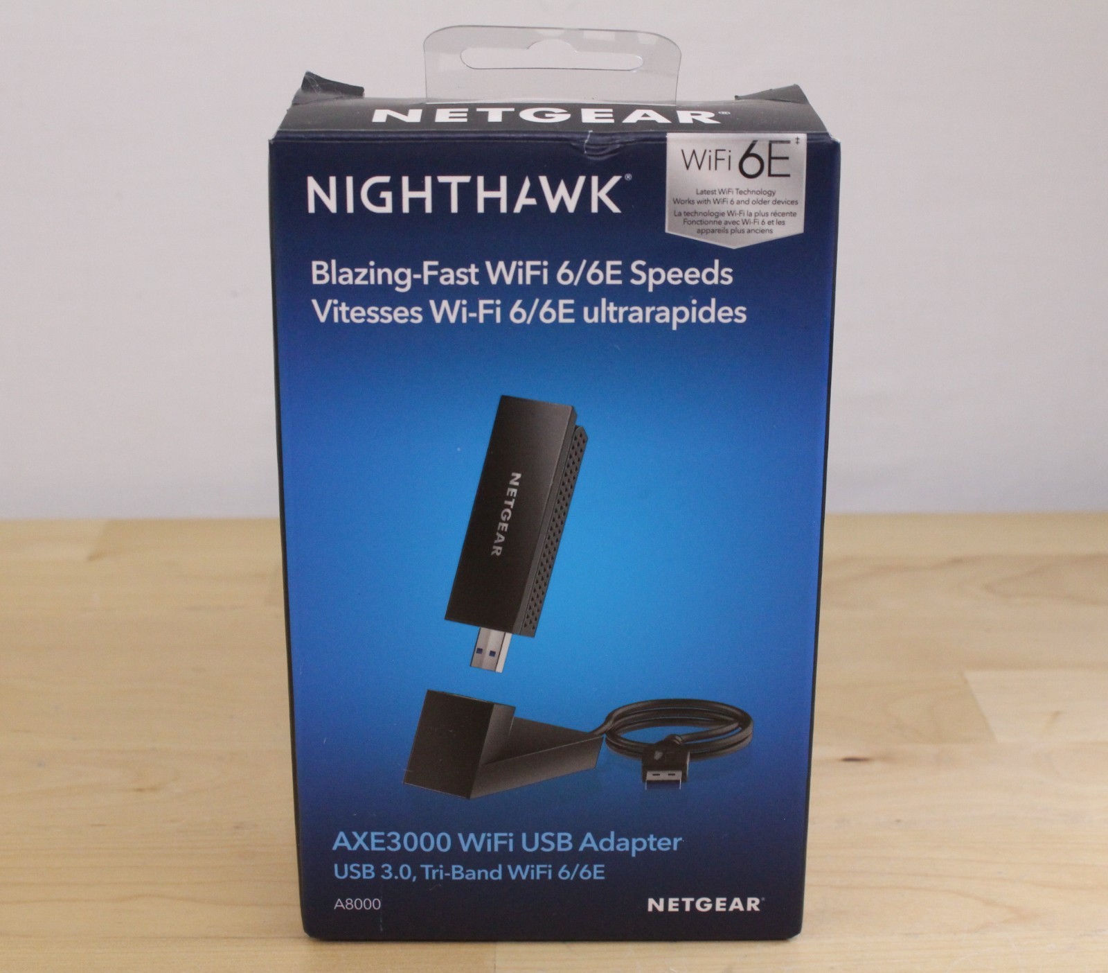 NETGEAR A8000 Nighthawk AXE3000 WiFi 6/6E USB 3.0 Adapter - Open Box