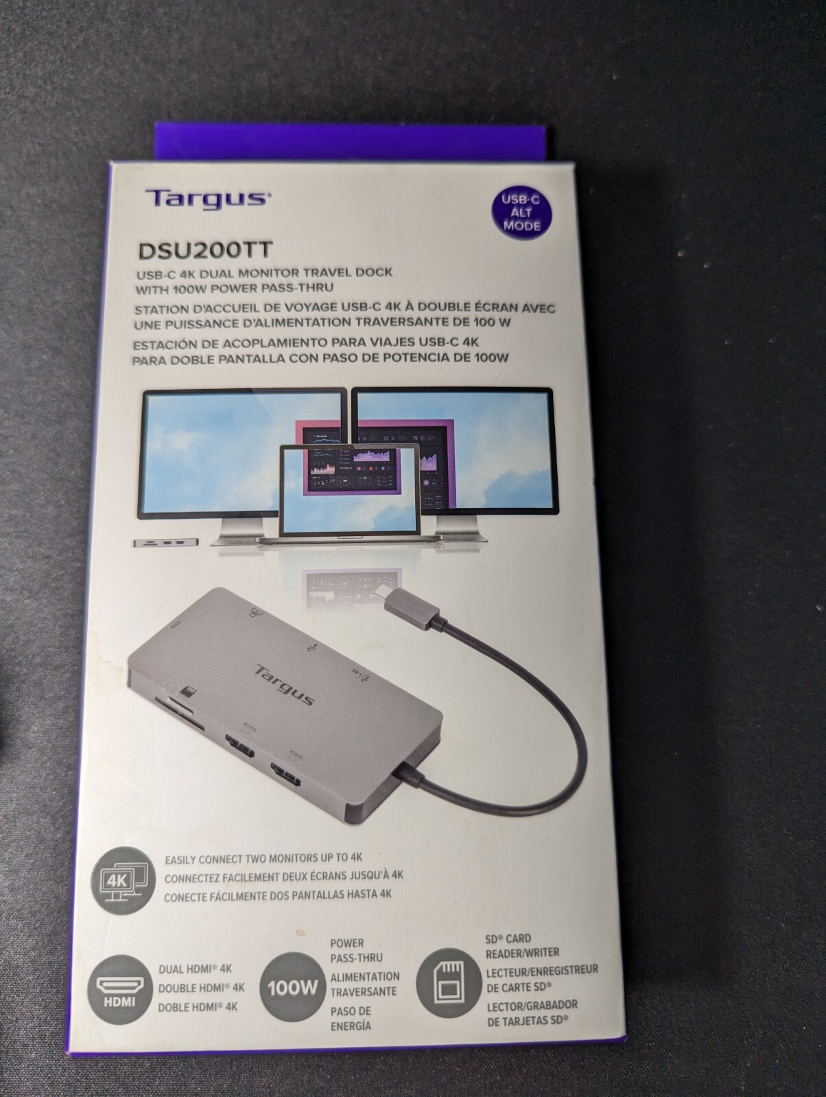 Targus - USB-C Dual HDMI 4K Docking Station with 100W PD Pass-Thru ( DOCK423A )