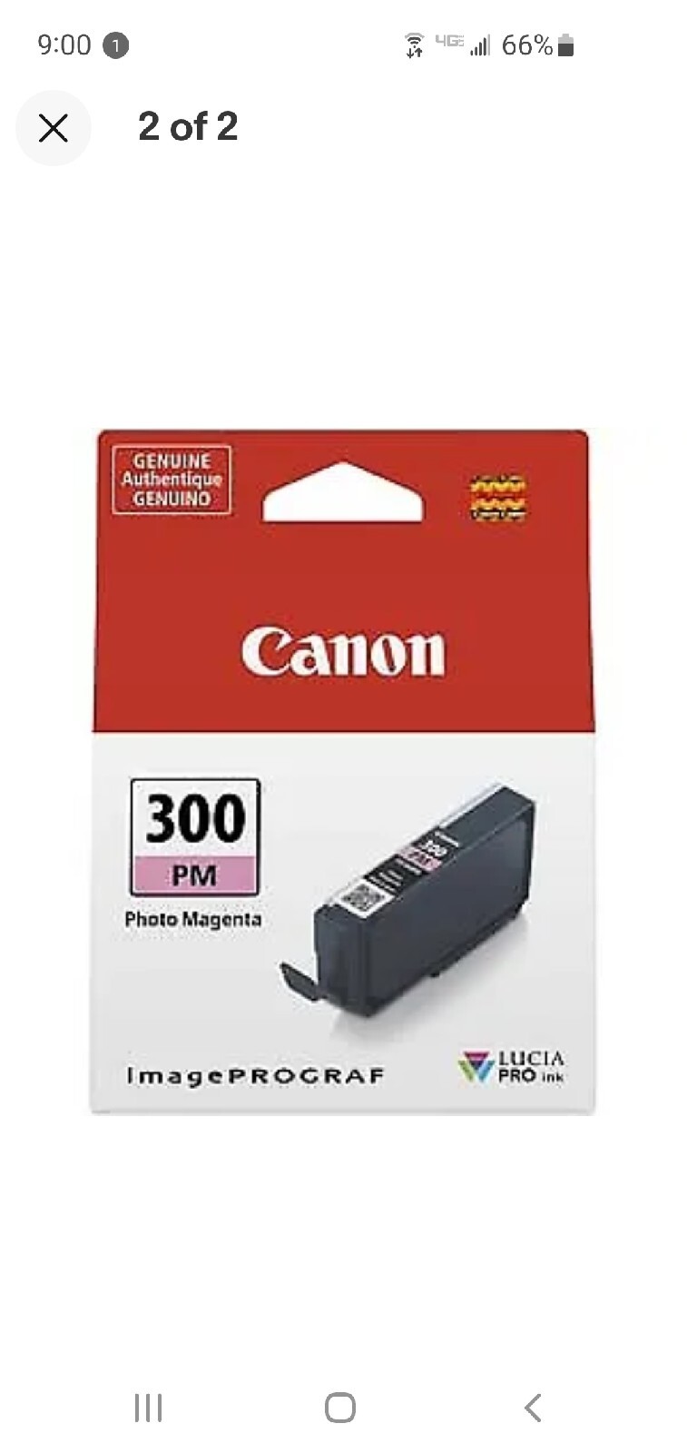 Genuine Canon PFI-300 Photo Magenta Ink Tank