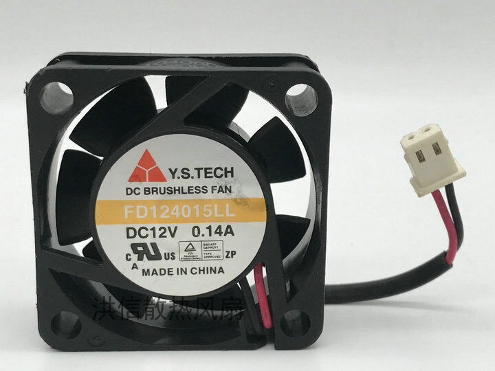 1PC Y.S.TECH 4015 FD124015LL DC4CM 2-wire silent cooling fan 12V 0.14A 