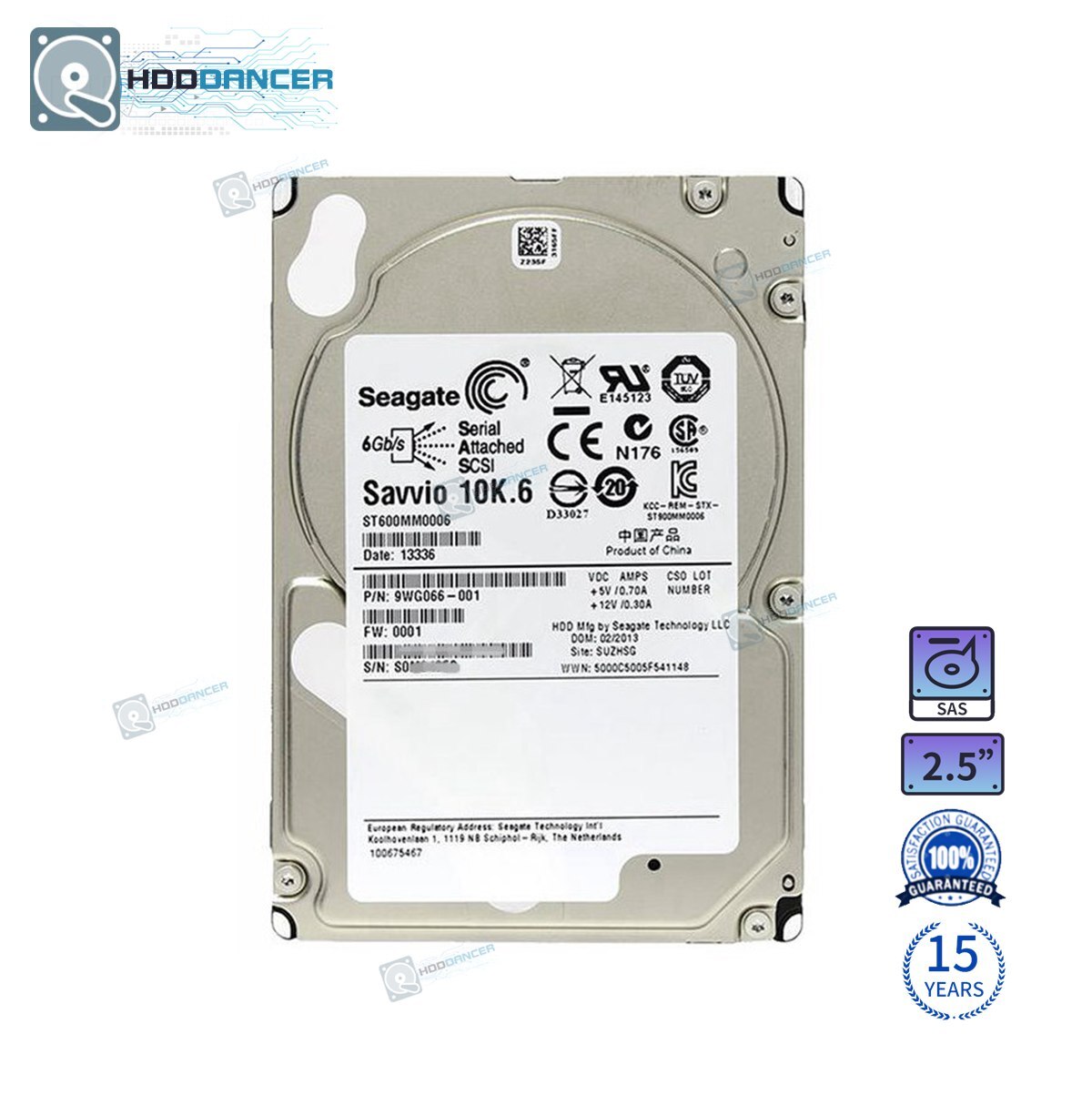 Seagate ST600MM0006 Savvio 10K.6 600GB 2.5'' SAS 6Gb/s 64MB Hard Drive 9WG066