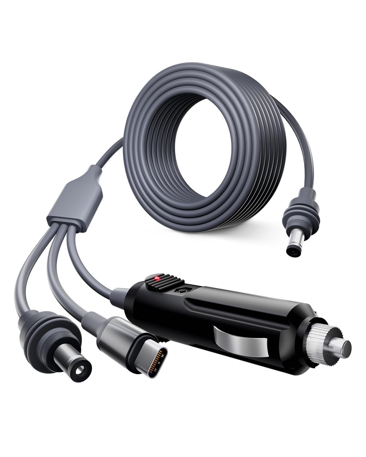 Rigshru Starlink Mini 3-in-1 Power Adapter Cable 10FT / 3 M – USB-C to Black