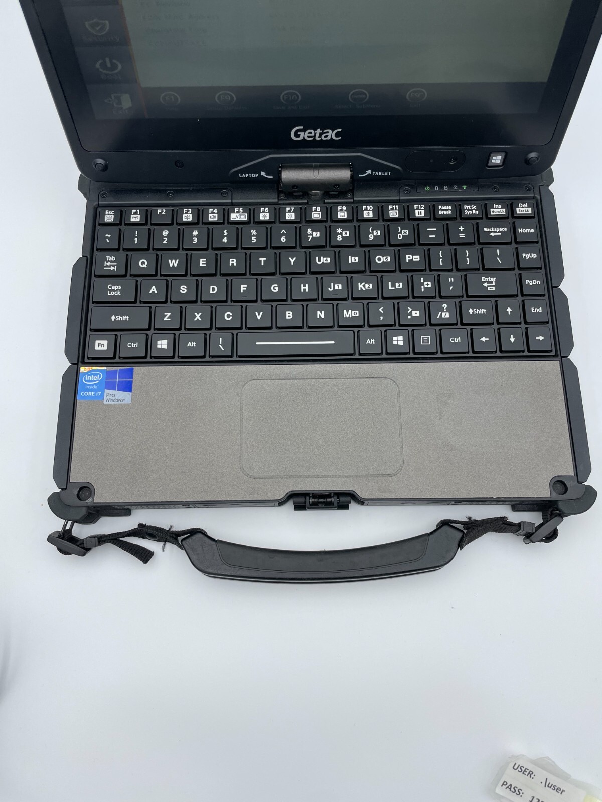 Getac i7 ONLY 254H V110G2 2.40GHz 8Gb RAM NO HDD/Caddy Wi-Fi 1 Battery Bluetooth