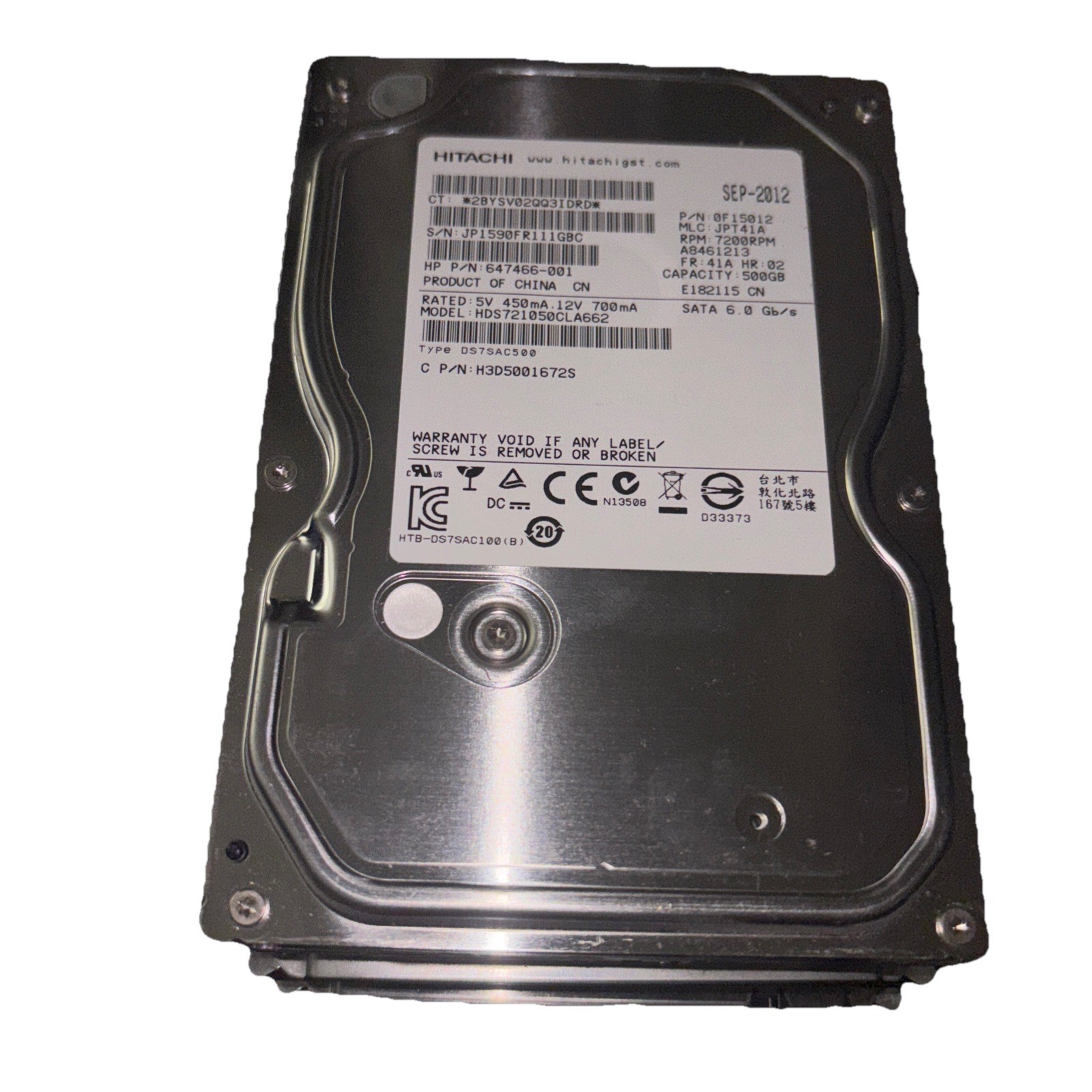 Hitachi Deskstar 7K1000.C HDS721050CLA662 500GB,Internal,7200RPM,3.5"...