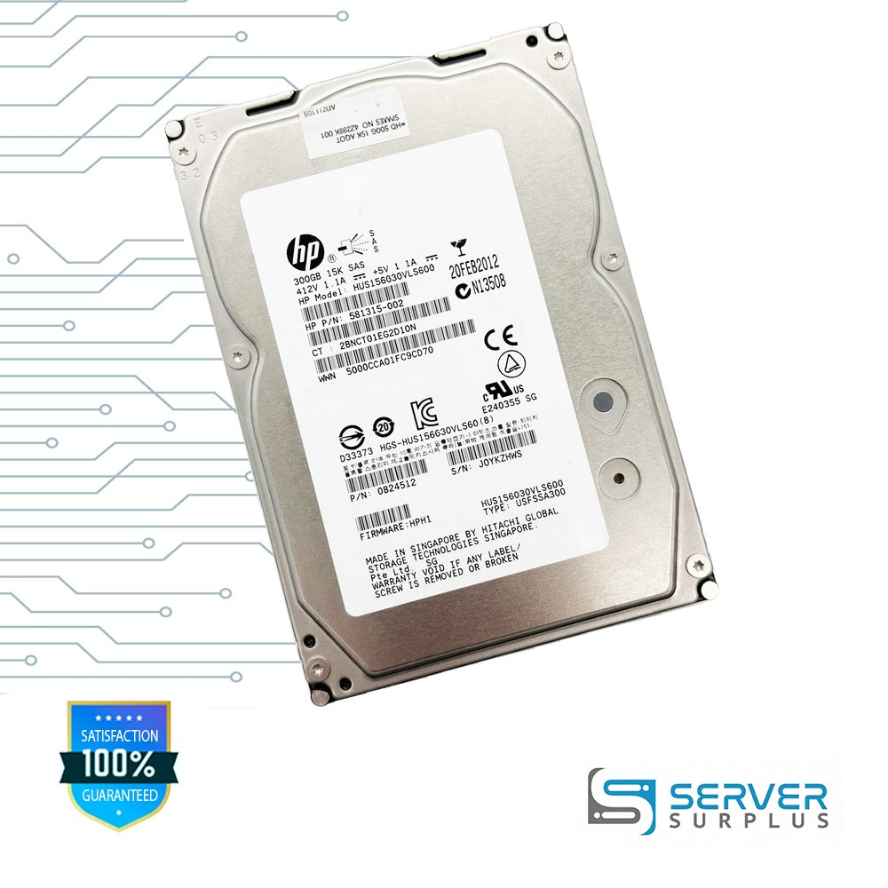 HP 300GB SAS 15K 3.5 in Enterprise HDD | 581315-002 | HUS156030VLS600