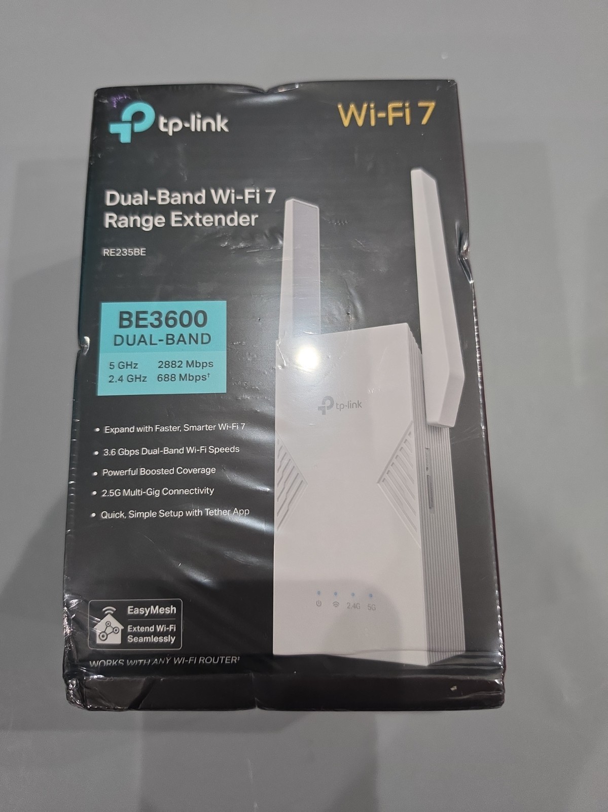 TP-Link - BE3600 Wi-Fi 7 Range Extender - White