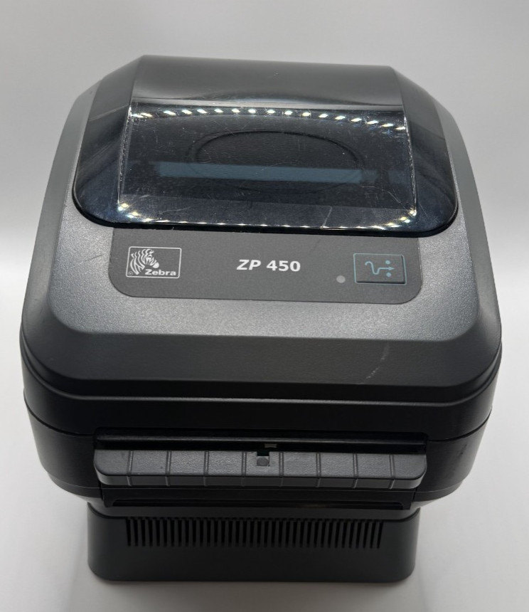 Zebra ZP450 Direct Thermal Label Shipping Barcode Printer WITH ADAPTER