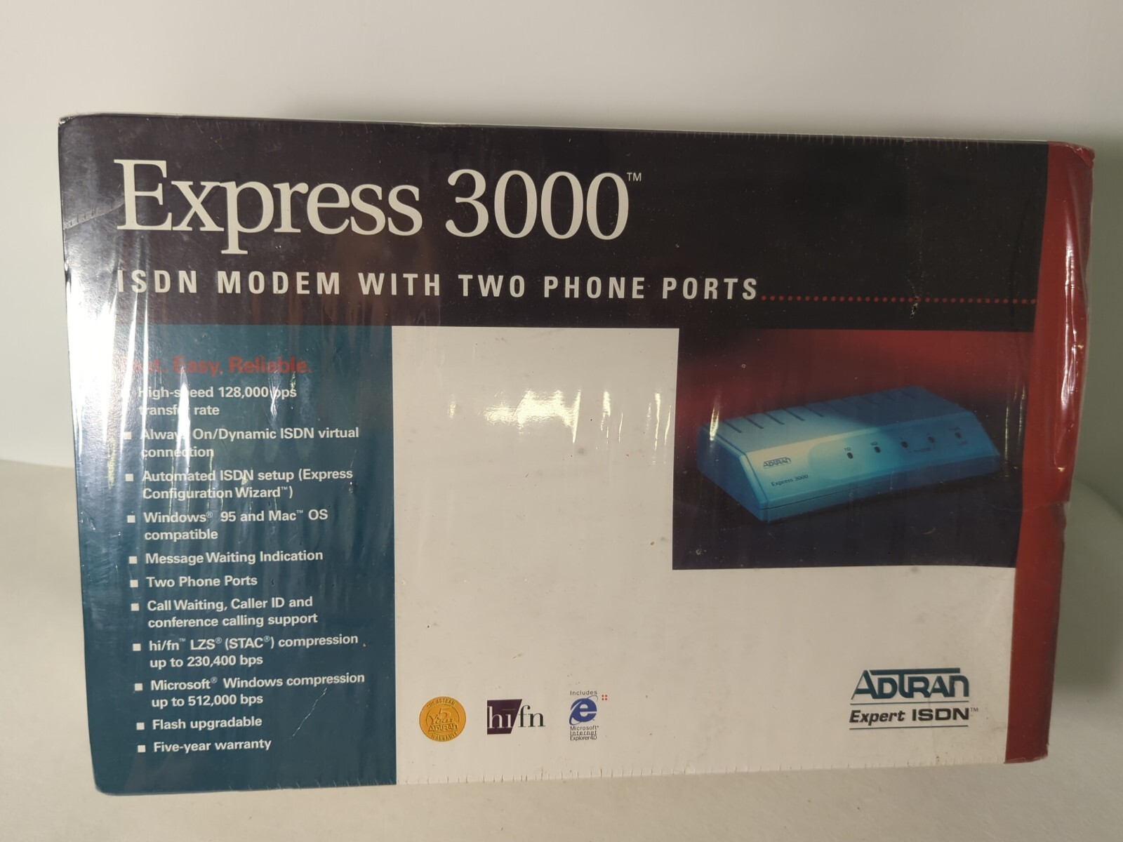 AdTran 1203153L2 Express 3000 ISDN modem with two phone ports 