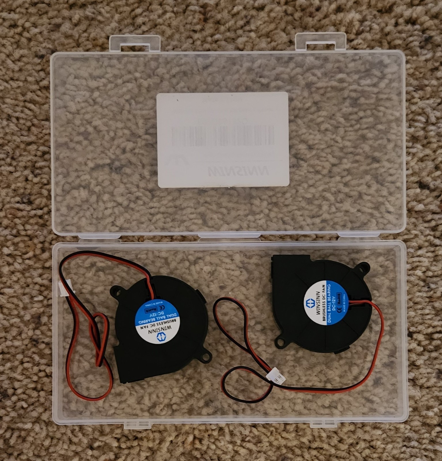 WINSINN 50mm 5015 Blower Fan 12V, 3D Printer 12 Volt Fans Blower (2pack)