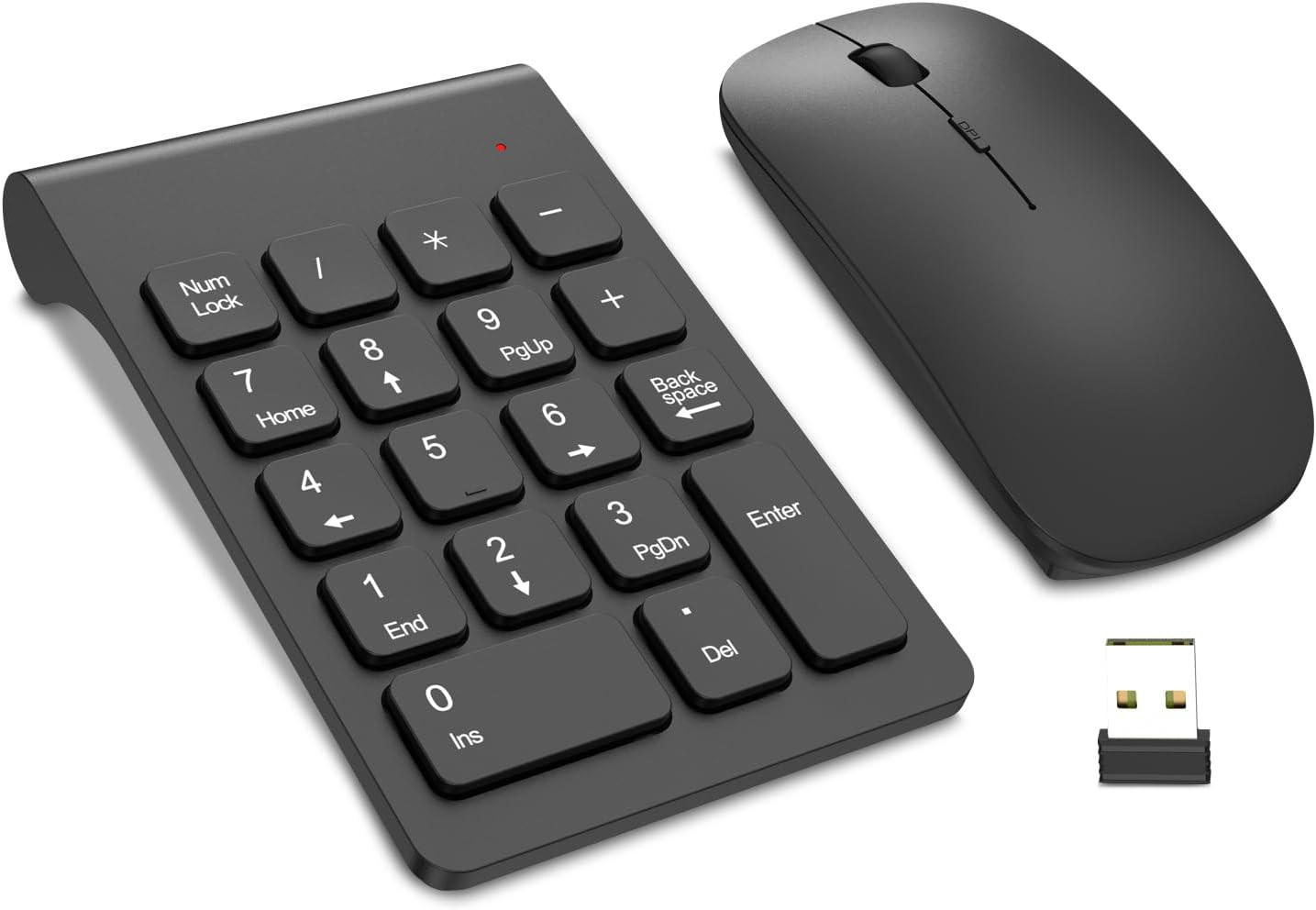 Wireless Numeric Keypad, Mini 2.4G 18 Keys Number Pad, Portable Silent Financial