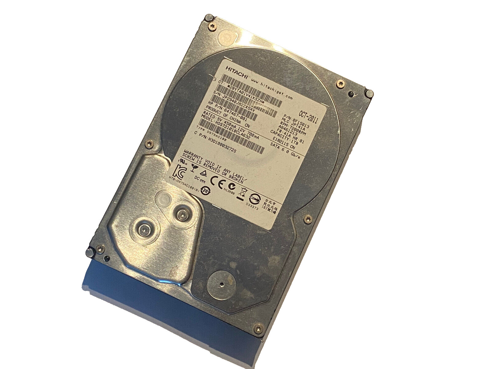 Hitachi 1TB,Internal,7200 RPM 3.5 inch HDS721010CLA632 647467-001