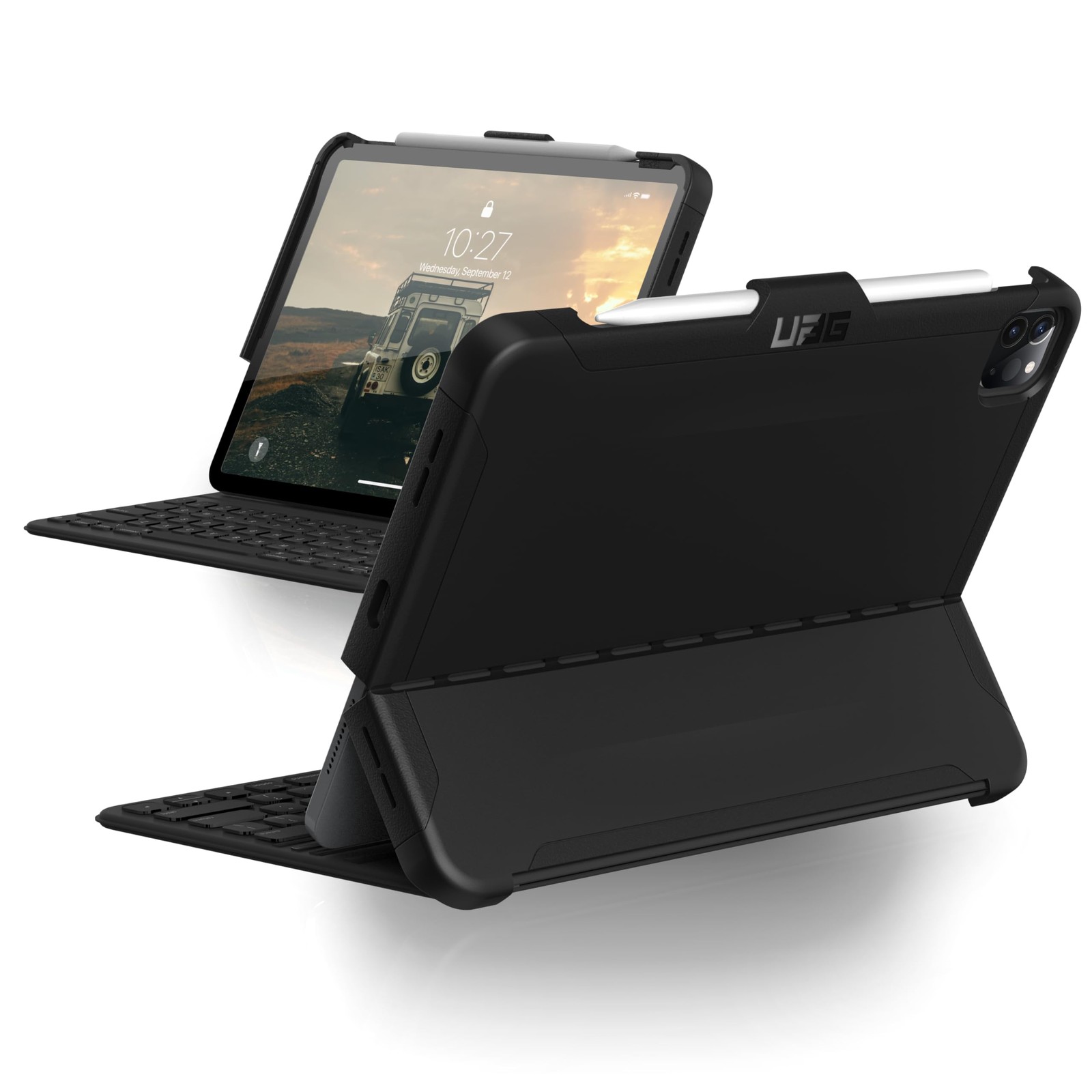 UAG iPad Pro 11-inch (2nd Gen, 2020) Case Folio Slim Tough Rugged Scout Black