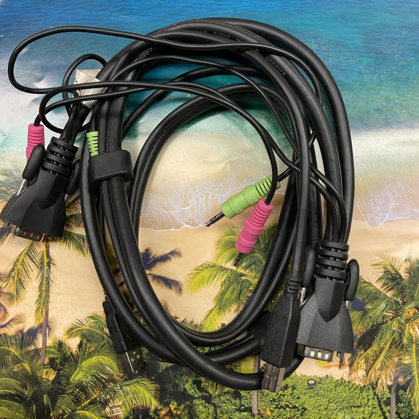 Avocent E119932 6ft USB Dual Head DVI-D Video Cable And Audio