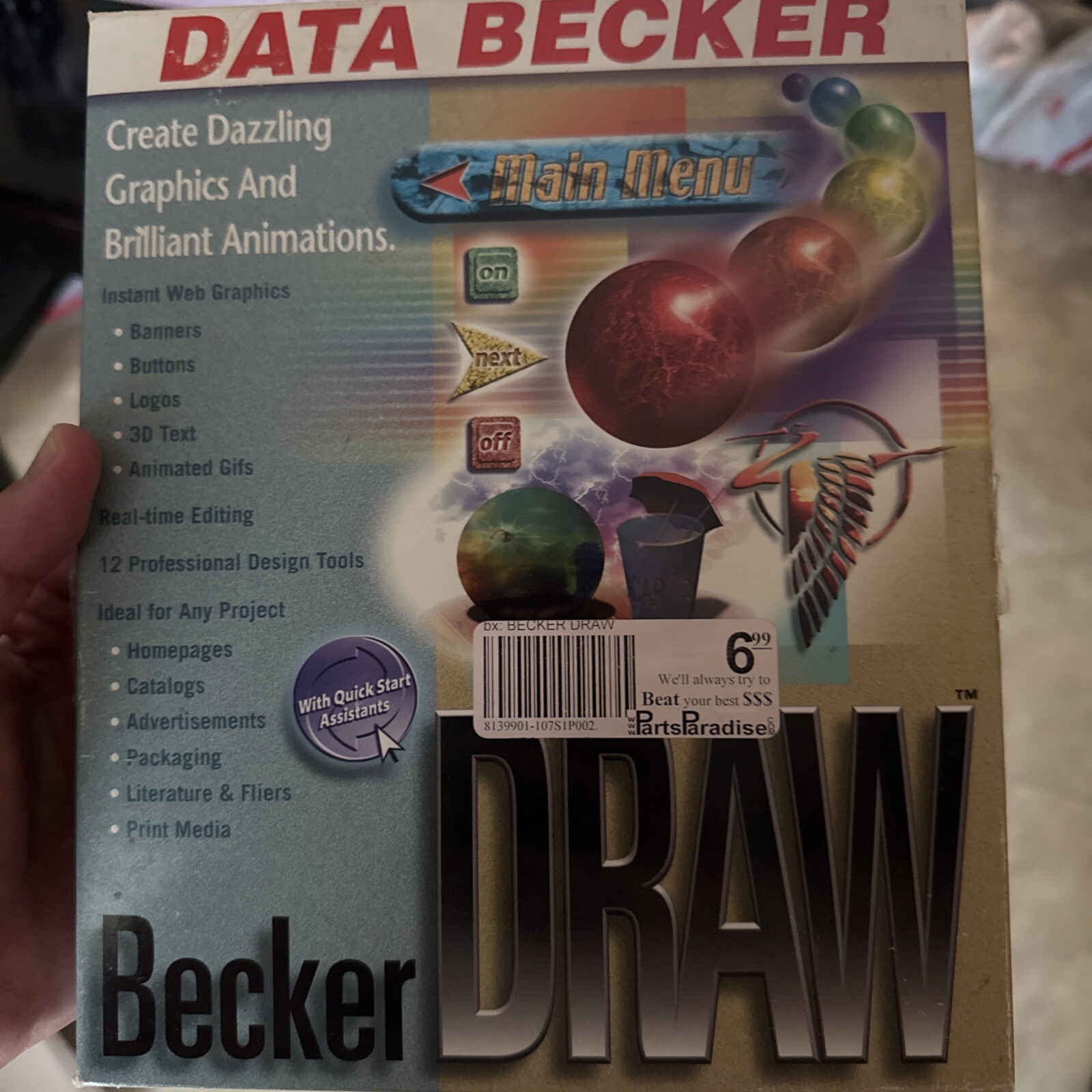 Becker Draw (PC CD) US Retail Store Big Box Edition Sealed As Shown