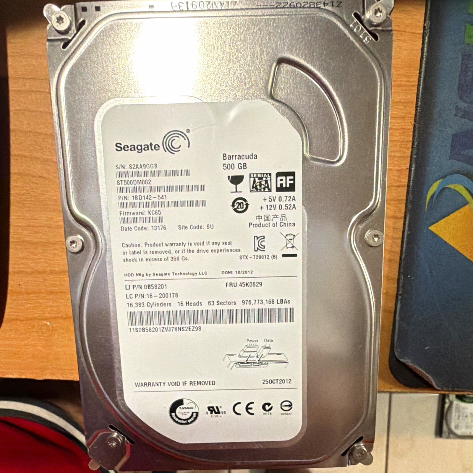 Seagate Barracuda ST500DM002 500GB 3.5" SATA 7200RPM 16MB AF HDD