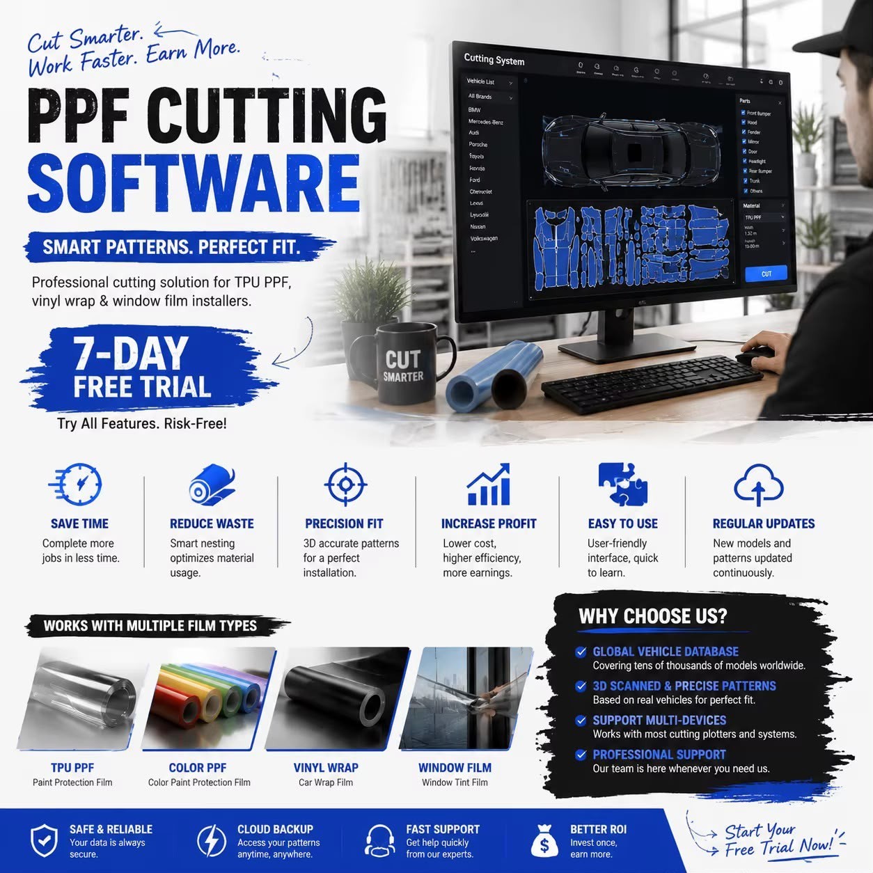 PPF Paint Protection Film Window Tint SOFTWARE Monthly Payment - Get Free Trial