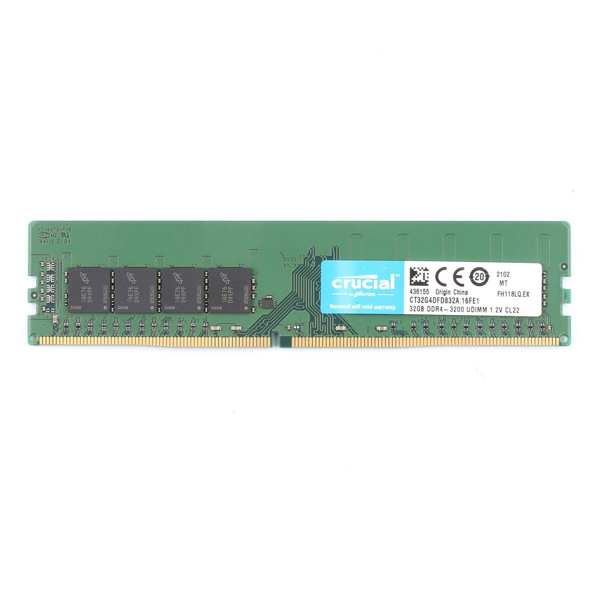 New Crucial 32GB DDR4 3200MHz PC4-25600 Desktop UDIMM Memory Ram CT32G4DFD832A