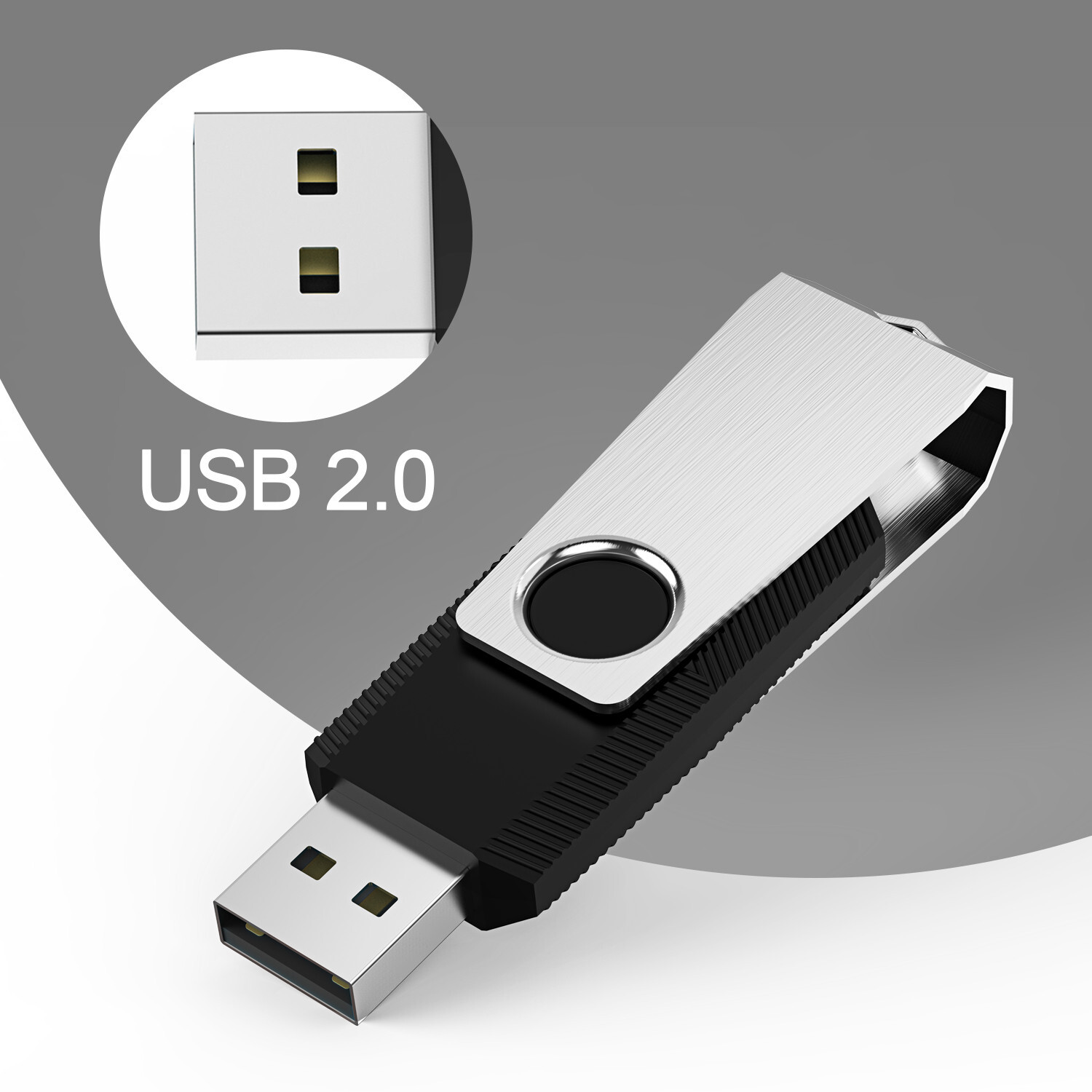 32GB,64GB,128GB USB 2.0 Flash Drive Swivel Thumb Memory Stick 1/2 PACK Lot