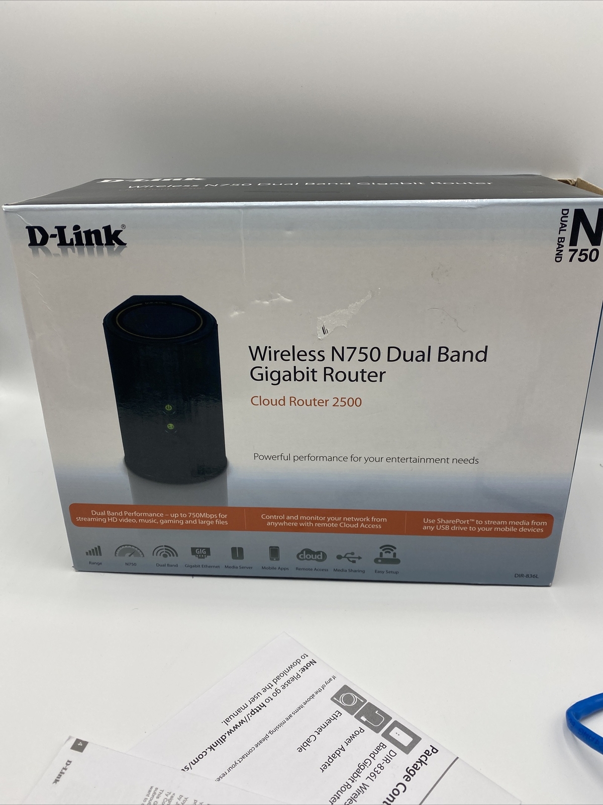 D-Link D-link Dir-836l Wl N750 Dual Band Gbe Wrls Wireless Networking 750...