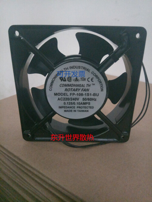 1 PCS COMMONWEALTH Rotary Fan FP-108-1 S1-BU AC 220V 12038 12CM 2 Wire
