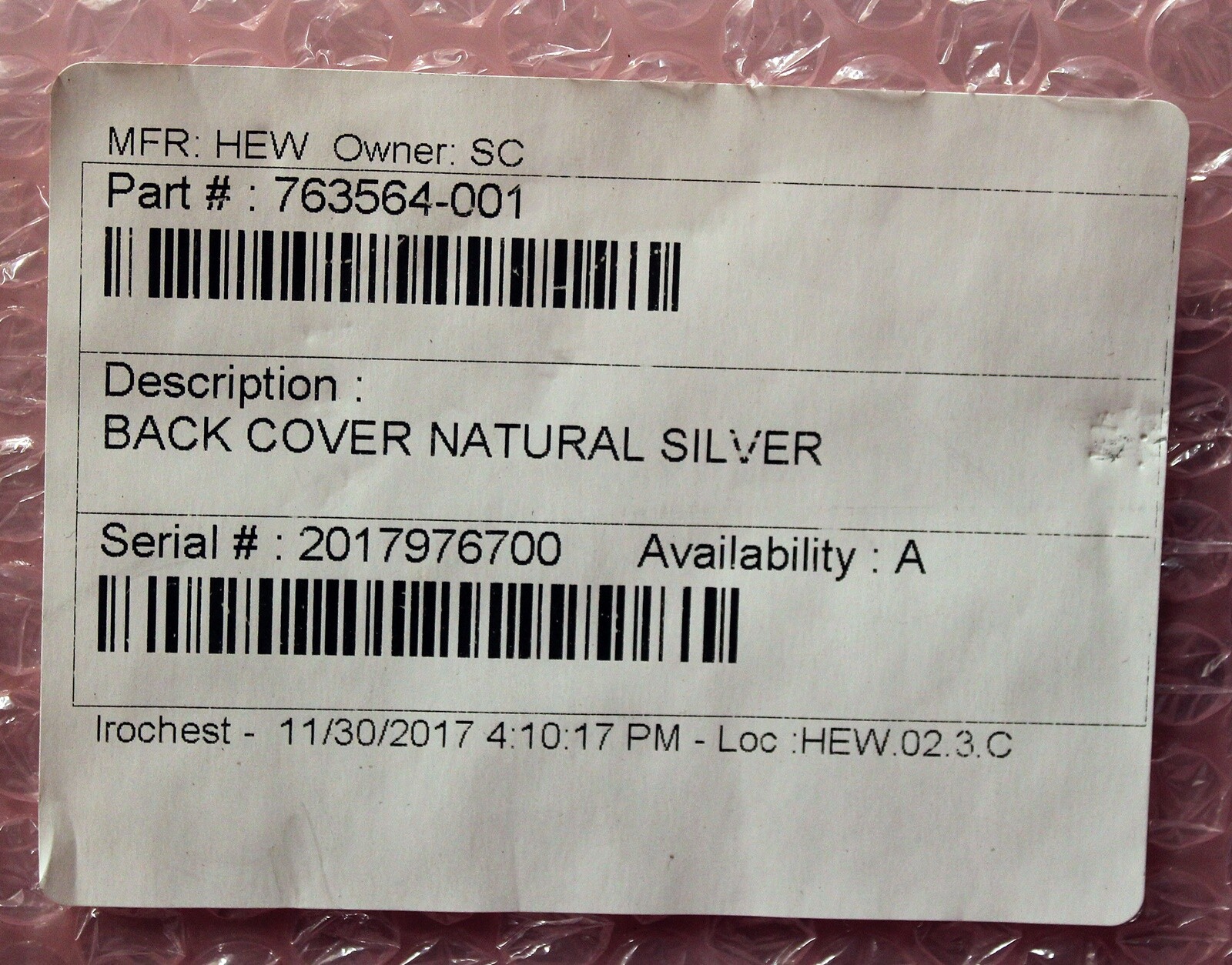 HP PAVILLION/ENVY DV14/DV14T SERIES BACK COVER (NAT SILVER)+EXTRA - 763564-001