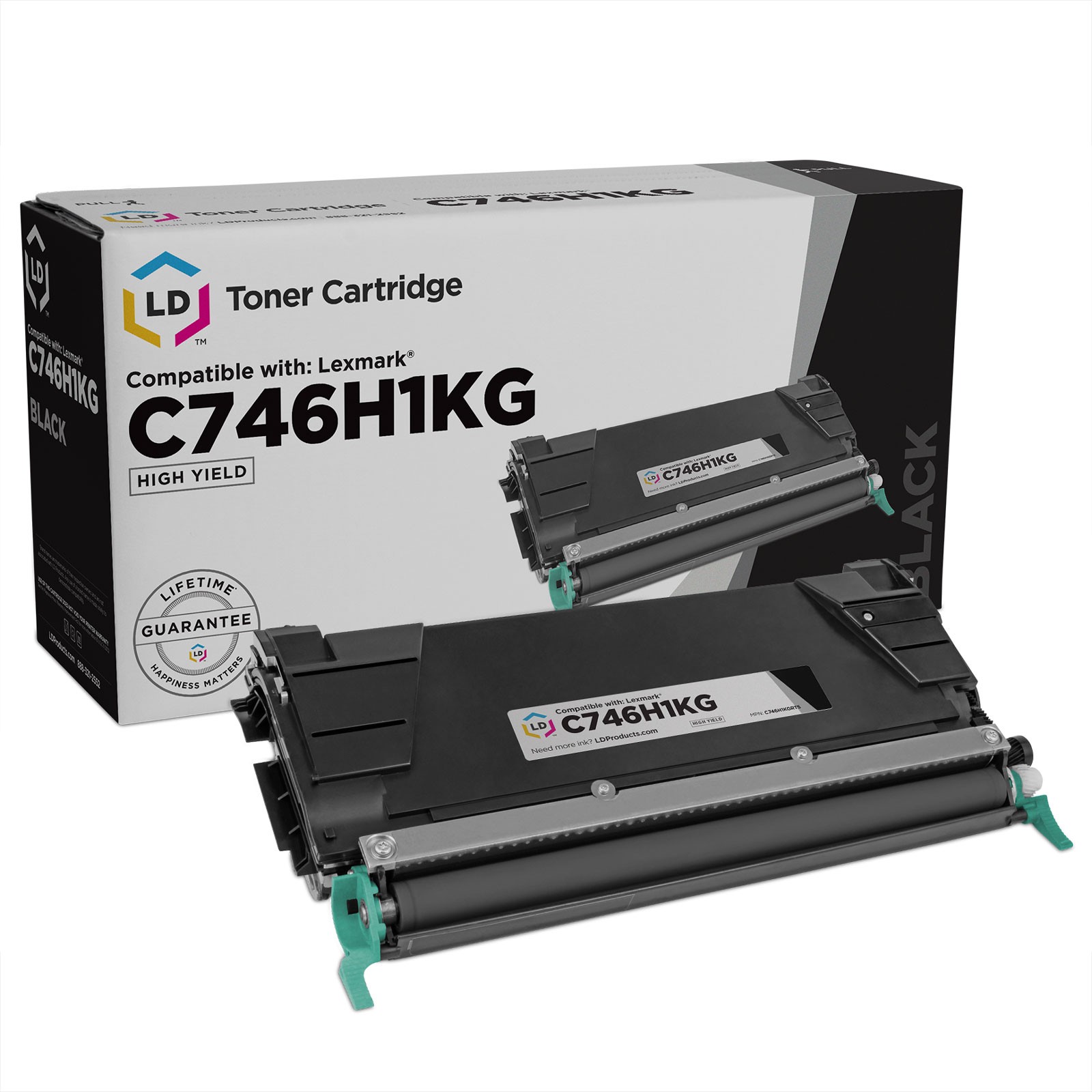 LD Reman Toner Replacement for Lexmark C748 C746H1KG HY (Blk)
