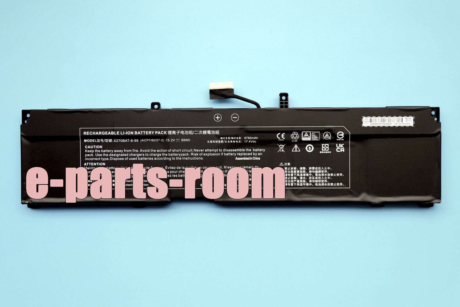 New Genuine X270BAT-8-99 OEM Battery for Schenker Key 17 Pro Early 23 Raptor X17