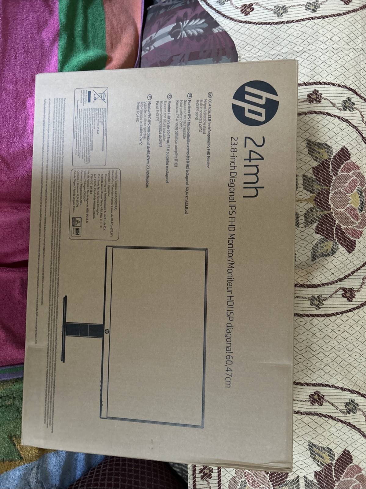 Hp 24 mh 23.8 inch diagonal monitor. New in box