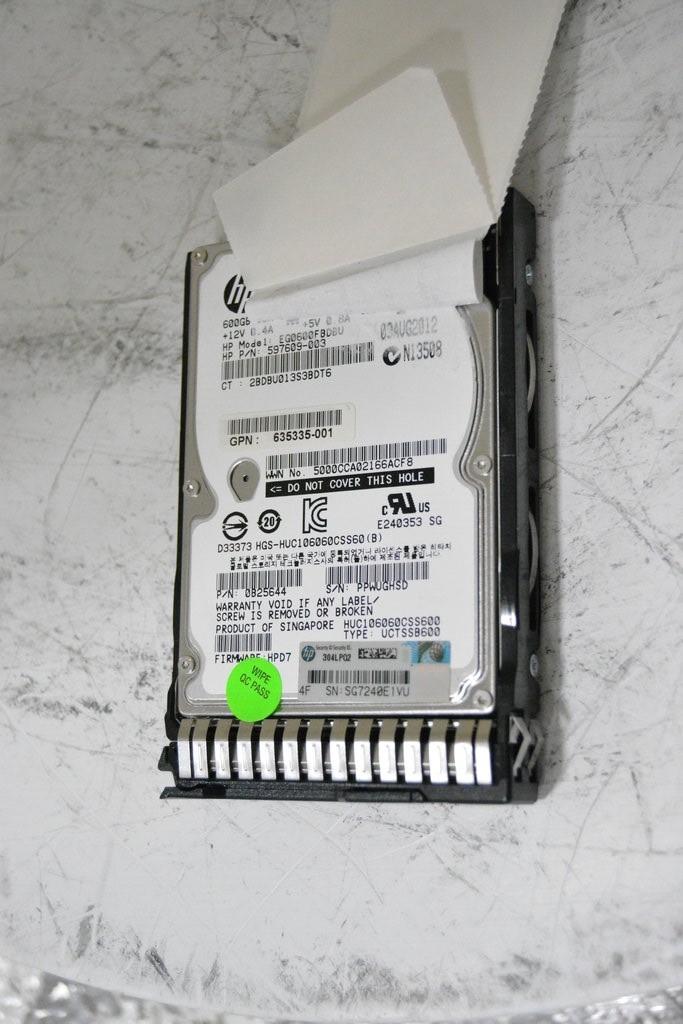 HP EG0600FBDBU 597609-003 Hard Drive 600GB 2.5" SAS 