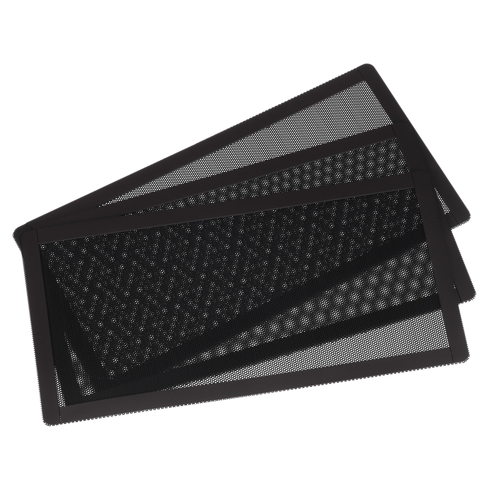 3PCS PC Dust Filter 240x120mm Magnetic Frame PVC Computer Cooler Mesh Black