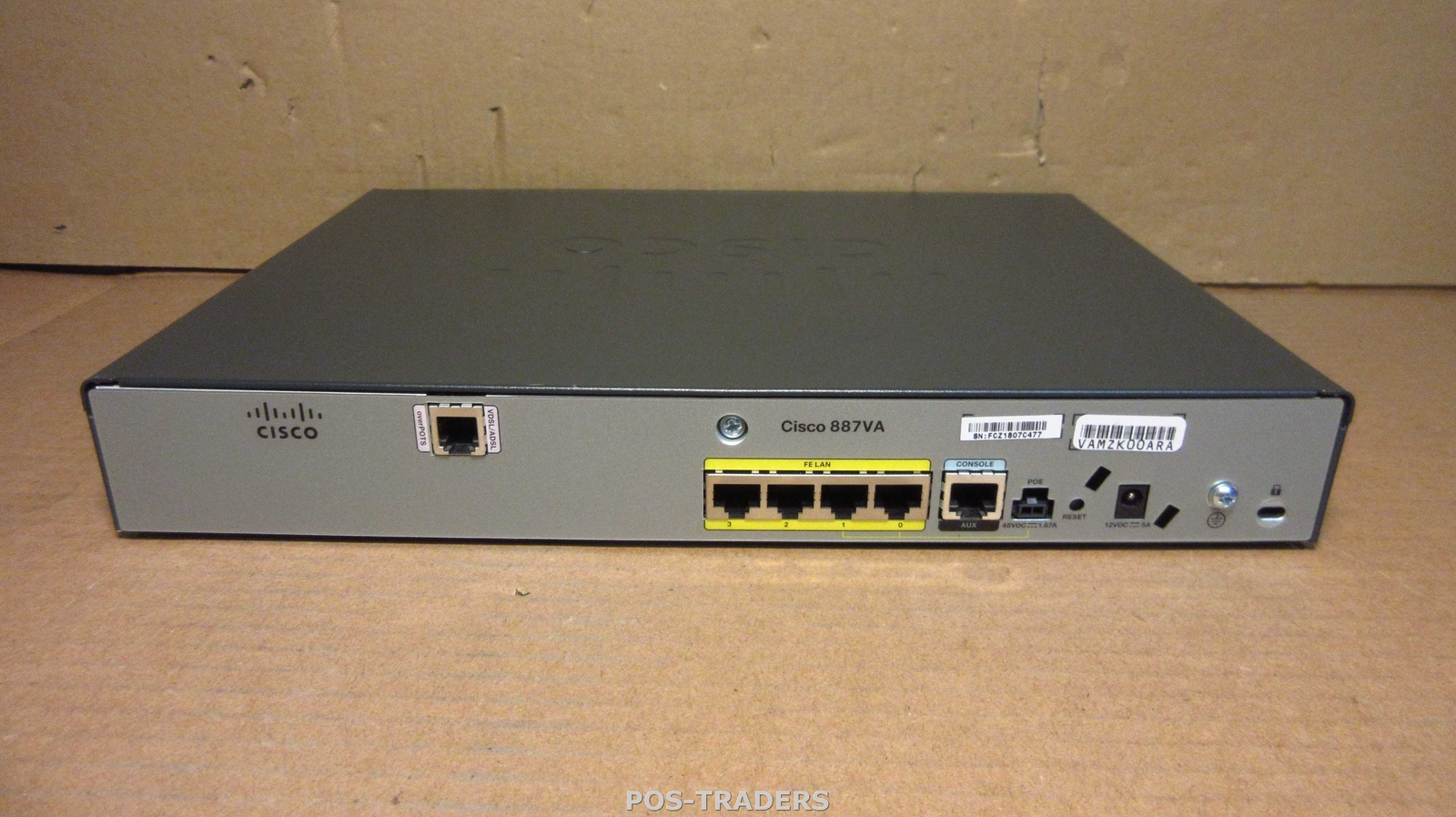 Cisco 887VA-SEC-K9 V02 VDSL2 Integrated Services 4-Port Router EXCL PSU
