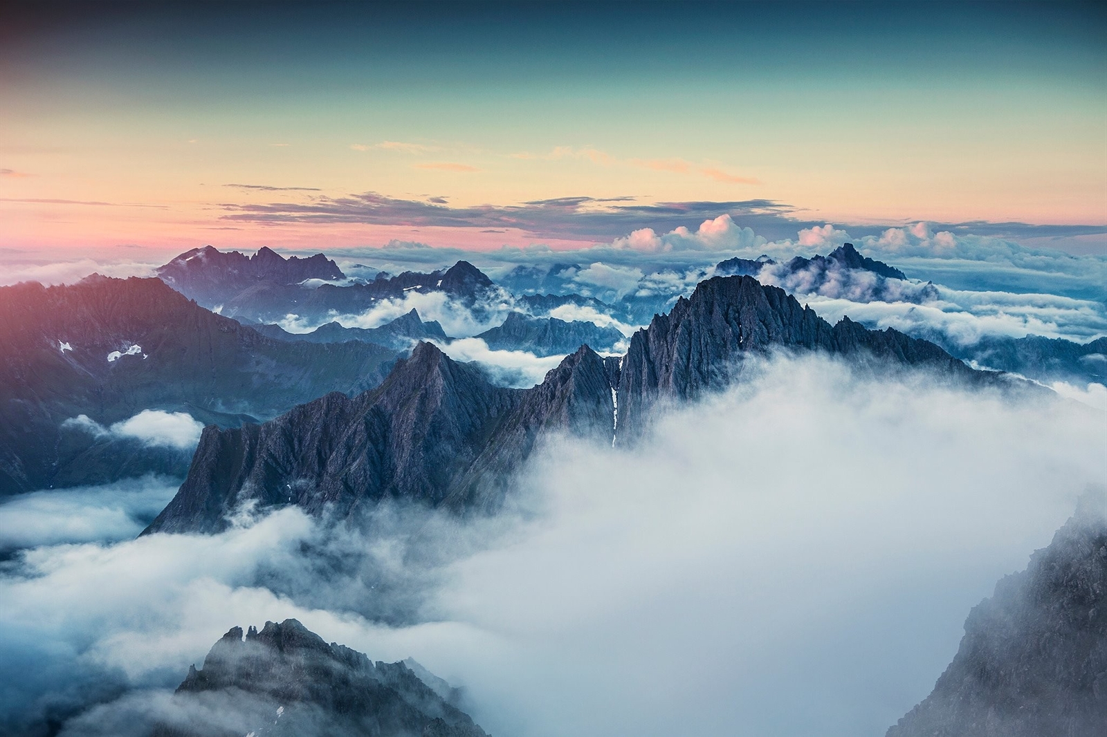 Landscape marius beck dahle photography sunset norway Custom Gaming Mat Desk