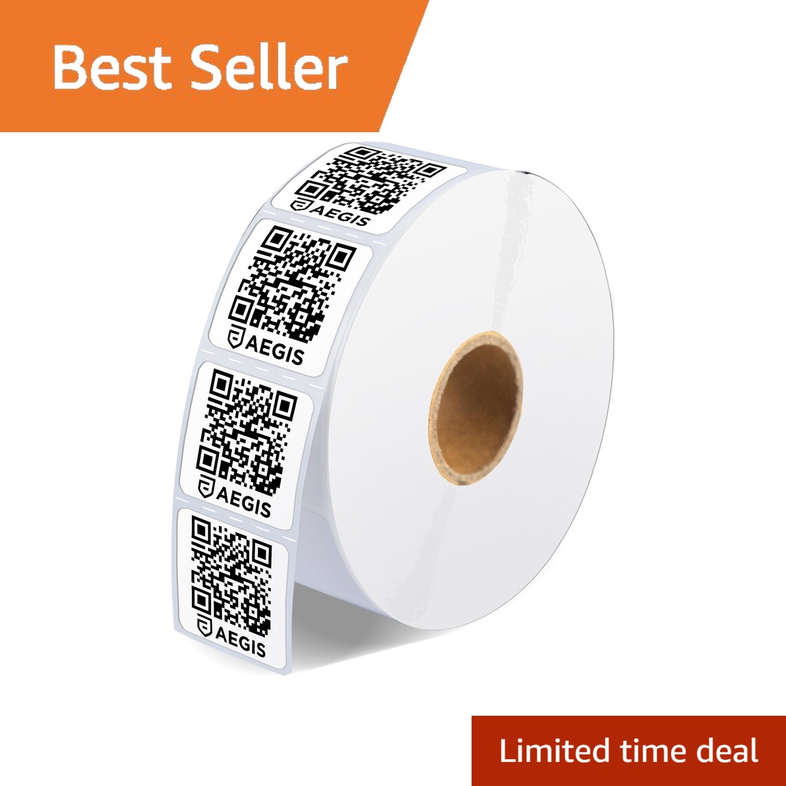 Aegis Adhesives Thermal Labels, 1" X 1" 1 Roll 1375 Count