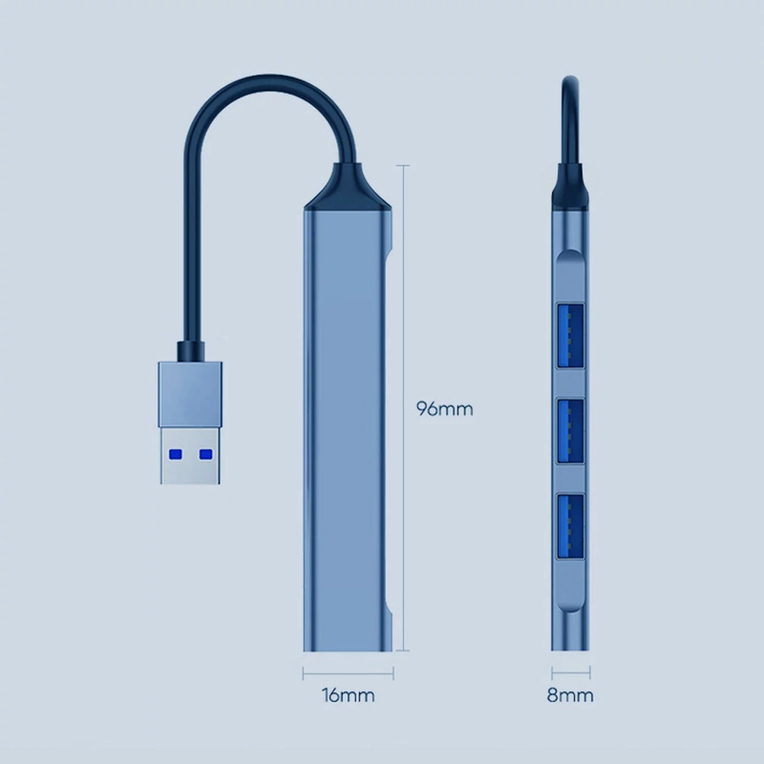 Mini USB Hub Expansion, 4-port USB 