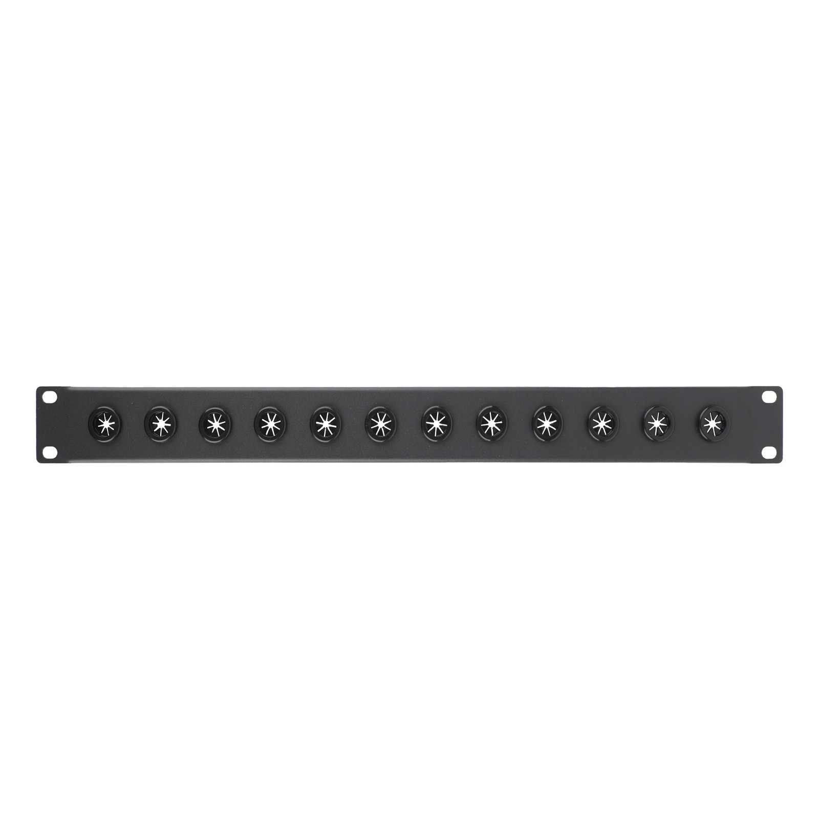 1U Metal Cable Management Wire Organizer 12-Port for 19 Inch Server Rack Mount