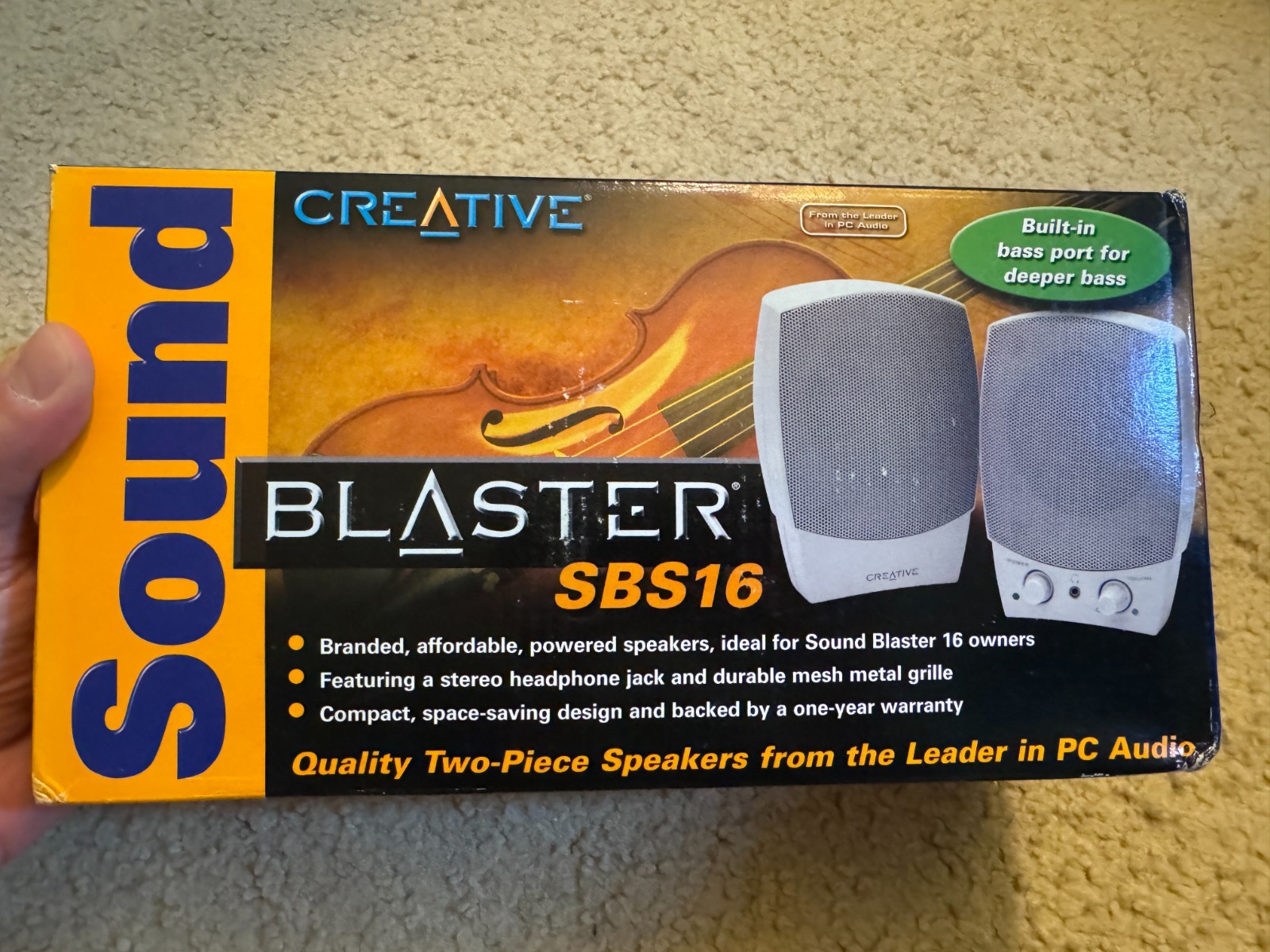 Creative Soundblaster SBS16 (2) Speakers w/ AC Adapter NOS Vintage Retro 2000's