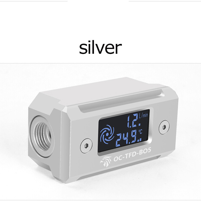 Digital Monitor Flow Meter Thermometer For DIY Water Cooling System Fast Ship