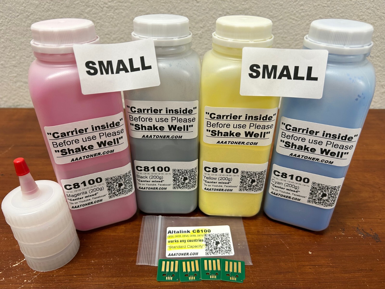 (200g x 4) Toner Refill for Xerox AltaLink C8145, C8155, C8170 + 4 Chip Standard
