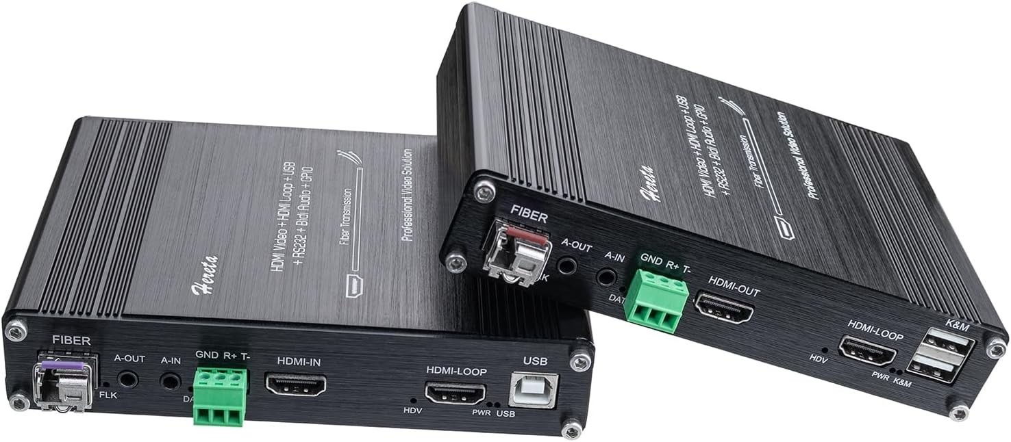 HDMI KVM Fiber Extender 20KM 1080P 60Hz USB 2.0 RS232 Optical Converter