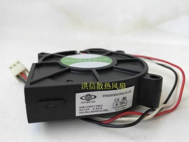 TOP MOTOR DB126015BU DC12V 0.62A 3-Pin Turbo CPU Cooling Fan