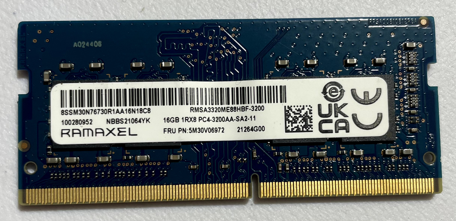 Ramaxel 16GB 3200 DDR4 1Rx8 PC4 RMSA3320ME88HBF SODIMM Laptop RAM *TESTED*