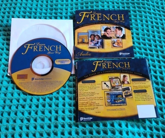 Learn French Your Way interactive CD-ROM CD,2000,Knowledge Adventure,version 1.a